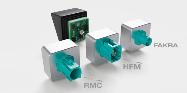 Modular camera connectors in three coaxial interfaces: RMC, HFM, and FAKRA