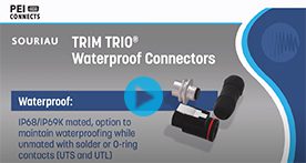 A reliable solution for IoT agriculture technologies is Eaton’s line of Souriau Trim Trio Connectors.