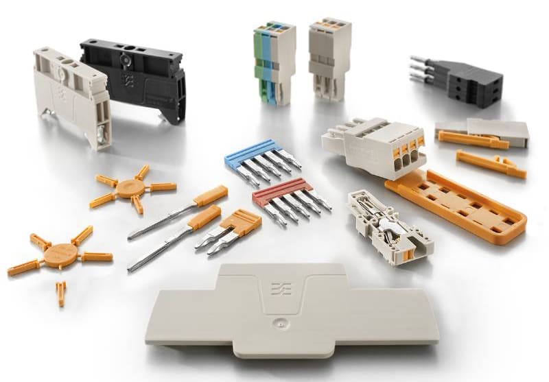 Weidmuller offers many accessories for feed-through terminal blocks.