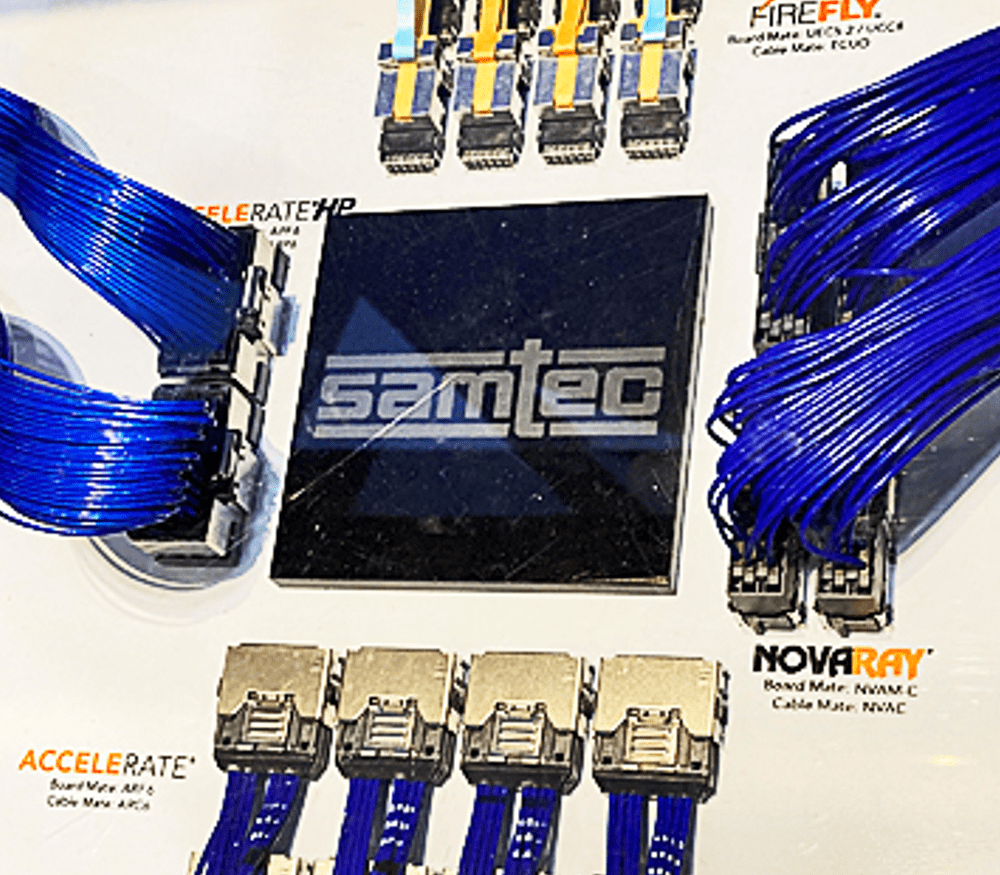 Samtec offers FireFLY, NOVARAY, ACCELERATE, and ACCELERATE HP to support mid-board / near-package copper and fiber optic applications.