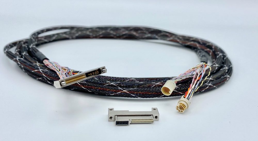 A custom cable harness by Omnetics 