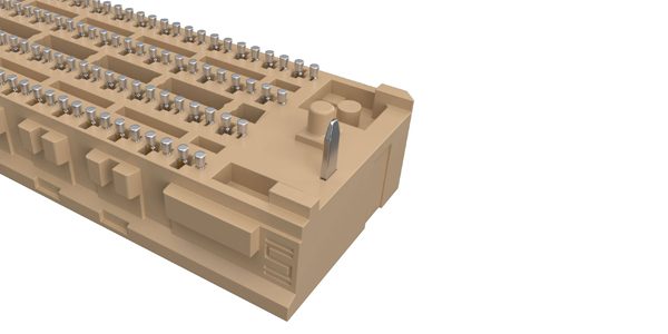 Solder column termination on COM-HPC connectors