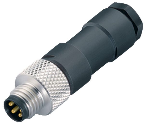 The binder easy-to-mount M8 cable connector conforms to DIN EN 61076-2-104 in protection class IP65/67, 