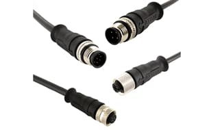 ATTEND’s M12 A-code molded cable assemblies