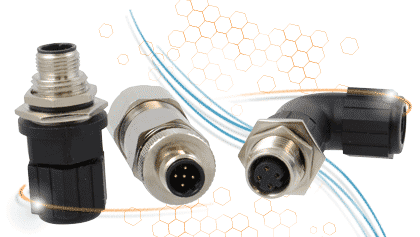 M12 circular connectors, such as these Amphenol M12