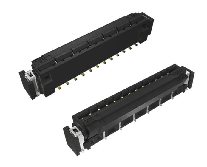 Amphenol Communications Solutions new non-ZIF flex connectors feature an auto lock mechanism and surface mount termination