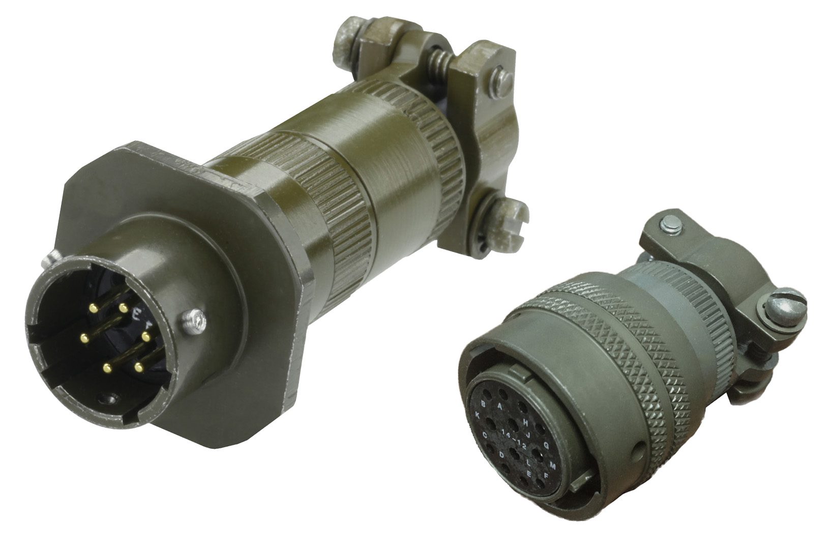 Cinch Connectivity Solutions offers MS3110 through MS3129 and commercial versions of the MIL-DTL-26482 environmentally sealed circular connector. Available in threaded and bayonet coupling with solder, crimp, or pc tail contacts, and in PW, PWF, and PWC series commercial versions.