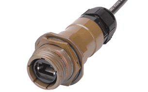 The RJ45 D38999 C-RJFTV Series from Cinch Connectivity Solutions