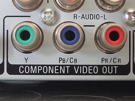 for YPbPr component video output. (E3uematsu at Japanese Wikipedia CC BY-SA 3.0)