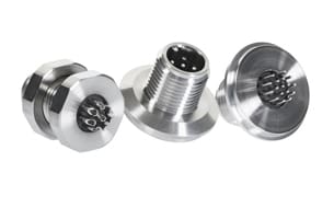 Dietz Group M8 and M12 connectors based on glass-to-metal sealing offer true hermetic capability.