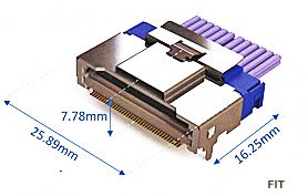 Foxconn FPIO high-speed PCB to cable connector