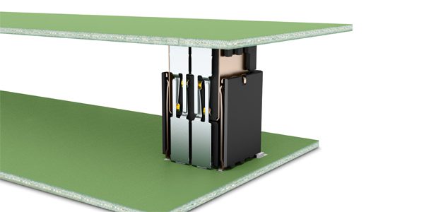 Figure 6: The FP 0,8 double contact enables a variable wipe length of 1.5 mm, with a residual contact overlap of 0.8 mm.Selected gold plating on the contacts can ensure a lifespan of 500 mating cycles. In addition, it has a positive effect on contact reliability against shock and vibration. A connector system specified in accordance with key standards, such as IEC 60512 and certified for vibration and shock tests in accordance with IEC 61373 (Cat 1 and Cat 2), will further ensure reliability.