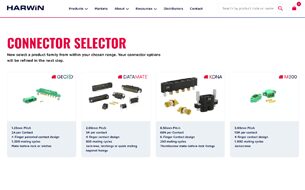 Harwin announced a new online interactive Connector Selector tool