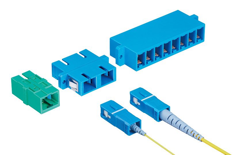 10-Pack Tan SC-SC Duplex Fiber Optic Coupler Adapters – Multi-Mode