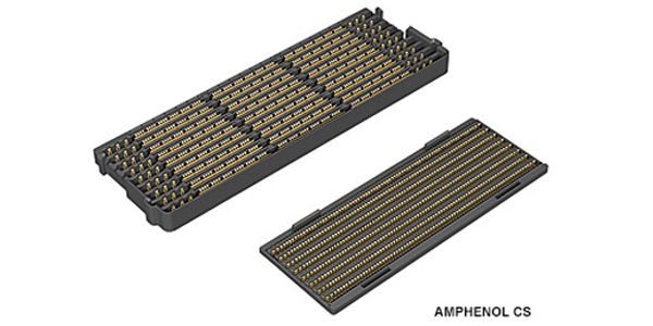Amphenol also introduced the hermaphroditic Celerity, and Celerity LP BGA low-profile mezzanine connectors offering stack heights of 4-5 mm, and 6-11 mm. These high-density stacking connectors are designed for applications requiring up to 224 Gb/s PAM4 and feature integrated power contacts.