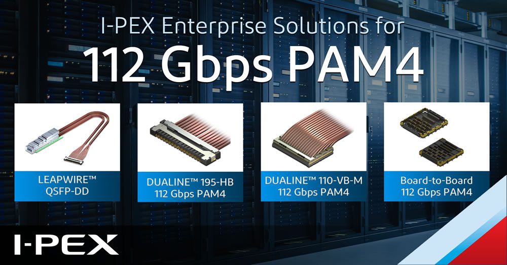 I-PEX is developing its new LEAPWIRETM/DUALINETM series 112 Gb/s PAM4
