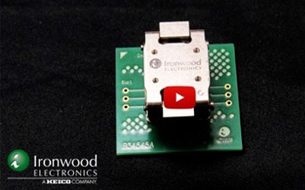 Ironwood Electronics developed a high endurance spring pin socket for a QFN 20-pin device.