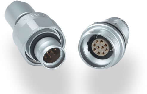 LEMO’s W Series screw-coupling, underwater cable connectors with alignment keys