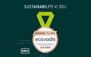 ODU has been awarded the EcoVadis Bronze Medal
