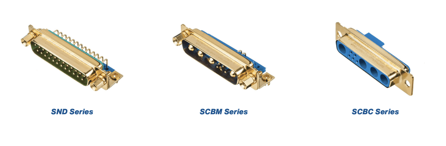High-reliability Combo-D and Standard Density D-Sub connector series from Positronic