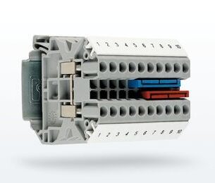 Feed-through terminal block from Phoenix Contact.