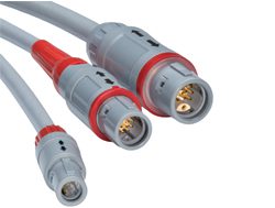 REDEL 2P High Voltage connectors from LEMO, supplied by Powell Electronics