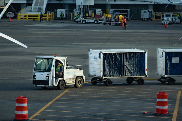 Figure 1 Ground support equipment at airports, such as this tug, is rapidly electrifying as new battery technologies take hold.
