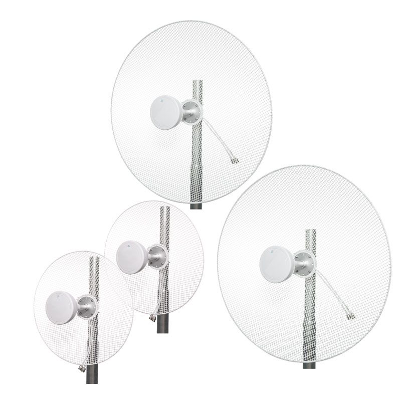 RadioWaves released a new series of low wind load, dual polarity, mesh dish antennas 