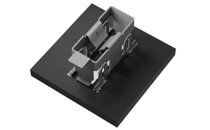 SMK’s active floating socket connects flat tab terminals directly to PCBs via SMT.