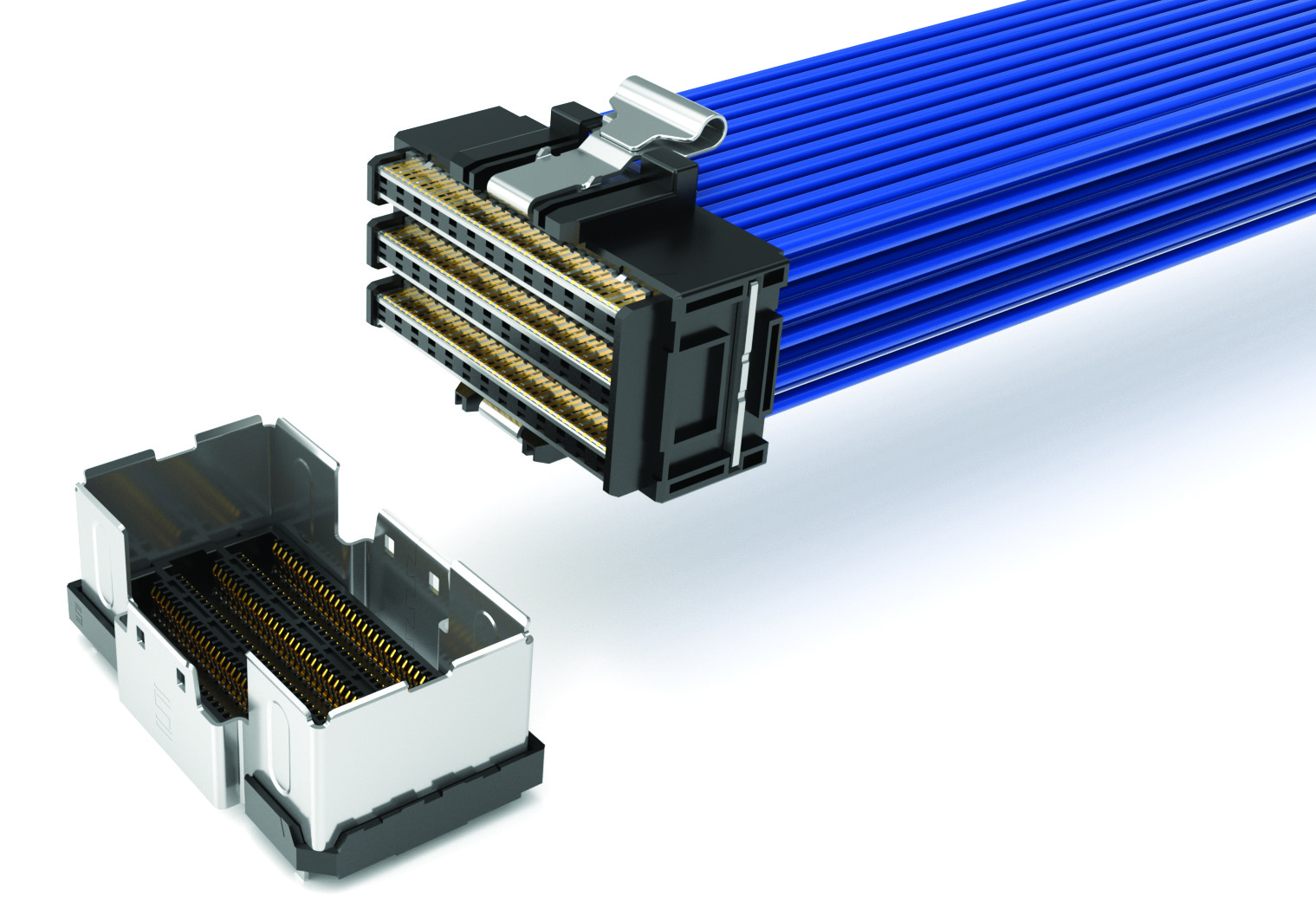 Samtec’s AcceleRate® HP cable product rated at 112 Gb/s PAM4 features ultra-low-skew twinax cable.