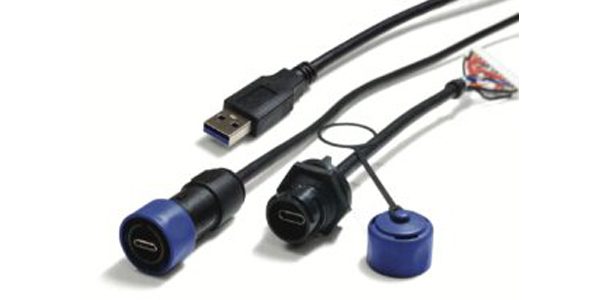 Bulgin's USB 4000 Series Type C combines the ruggedness of the Buccaneer lines with the USB-C interface. Available in C to A, C to C. and various IP ratings.