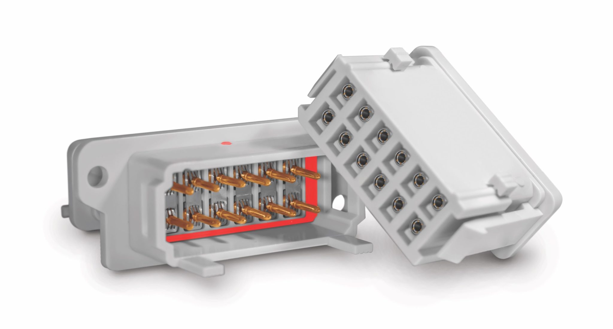 Smiths Interconnect REP Series quick-mating multipole rectangular plastic connectors for rail.