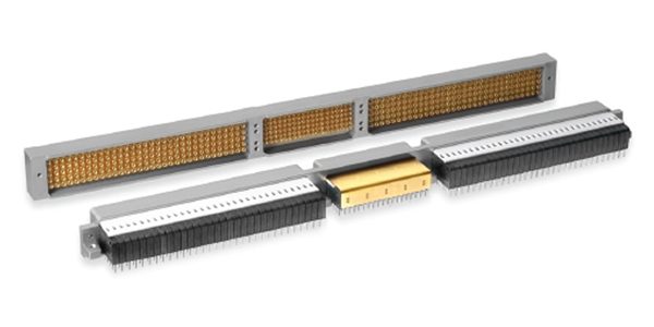 Smiths Interconnect VME64x connectors feature round pins to mate with Hypertac contacts.