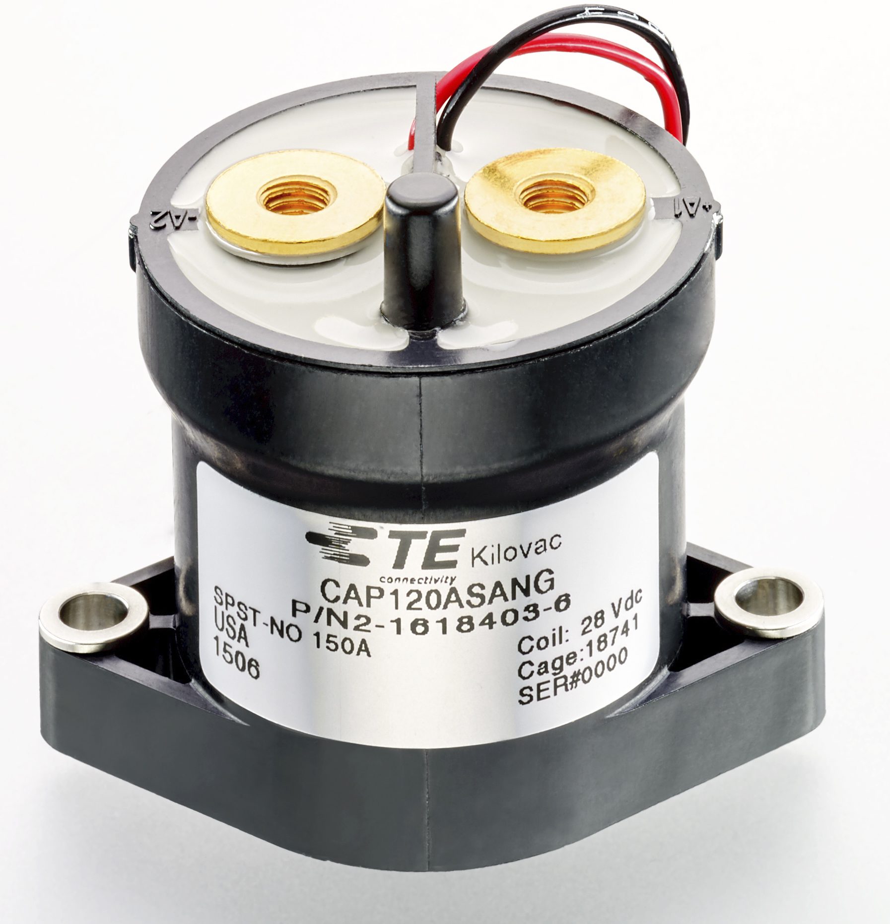 Designed for harsh environments and loads, TE Connectivity’s KILOVAC CAP120 contactor offers exceptional performance for small and light devices. A reduced-size version of the popular MAP and CAP series contactors, the CAP120 contactor’s small size and light weight opens up new application possibilities for 150A/600VDC devices. High break levels — 1,000A at 400VDC and 600A at 600VDC — help increase system flexibility and reliability. CAP120 contactors also provide reliable and long-lasting performance in UAM applications.