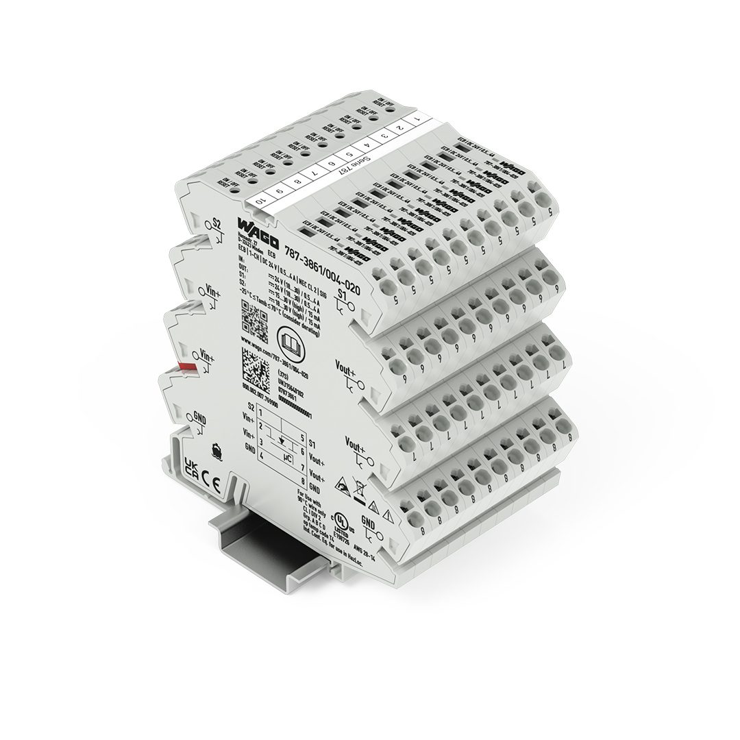 WAGO’s new 24 VDC, 1-channel electronic circuit breaker