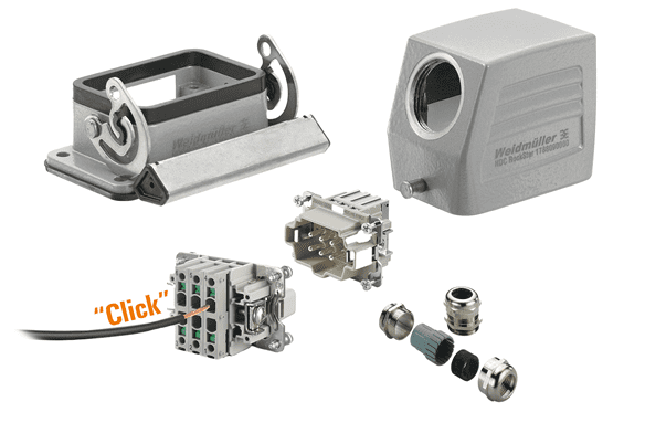 Heavy Duty Connector Kits featuring Weidmuller’s patented SNAP IN technology