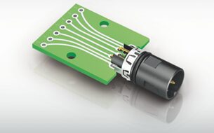 binder’s M12 program is expanding with angled panel-mount connectors for centric PCB mounting