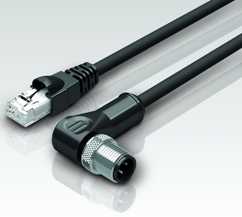 binder M12 D-coded cable assemblies are the ideal solution for Industrial Ethernet networks 