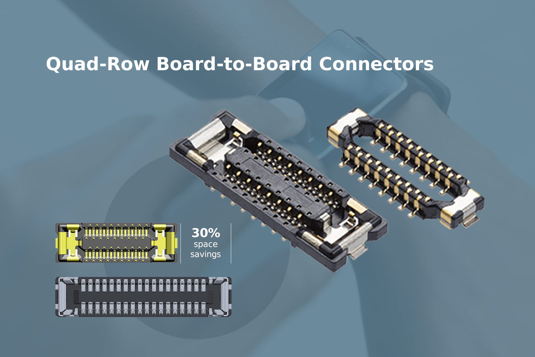 Molex quad-row board-to-board connectors